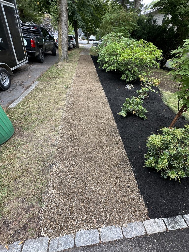 Pea Stone Walkway